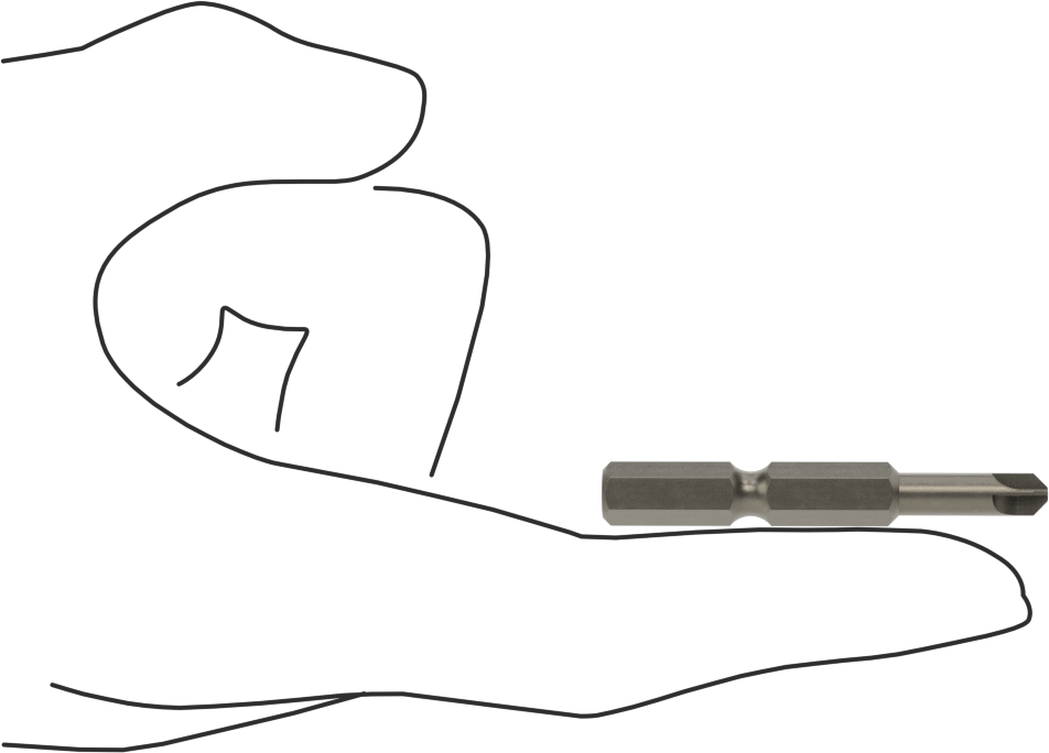 Kaymaz Torq-Set® Ucu, Elektrikli Aletler için 1/4" Altıgen Şaft, 10 Numaralı Vida Boyutu için