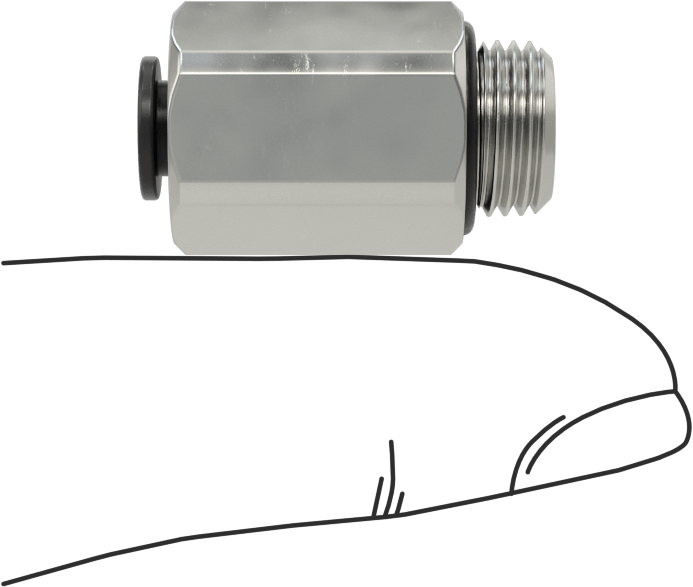 Hava için Bas-Bağlan Boru Bağlantı Parçası, Kapatma, 4 mm Boru x 1/8 BSPP Erkek için Adaptör