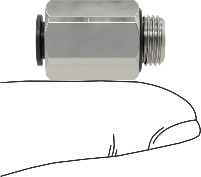Hava için Bas-Bağlan Boru Bağlantı Parçası, Kapatma, 6 mm Boru x 1/8 BSPP Erkek için Adaptör