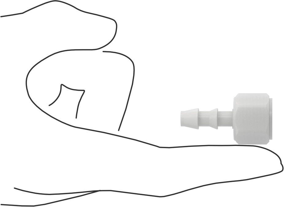 Su için Plastik Takmalı Dikenli Hortum Bağlantı Parçası, Düz Adaptör, 1/4" Hortum İç Çapı x 1/4 NPT Dişi