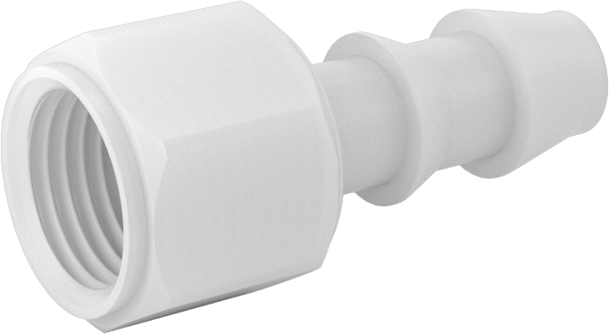 Su için Plastik Takmalı Dikenli Hortum Bağlantı Parçası, Düz Adaptör, 3/8" Hortum İç Çapı x 1/4 NPT Dişi