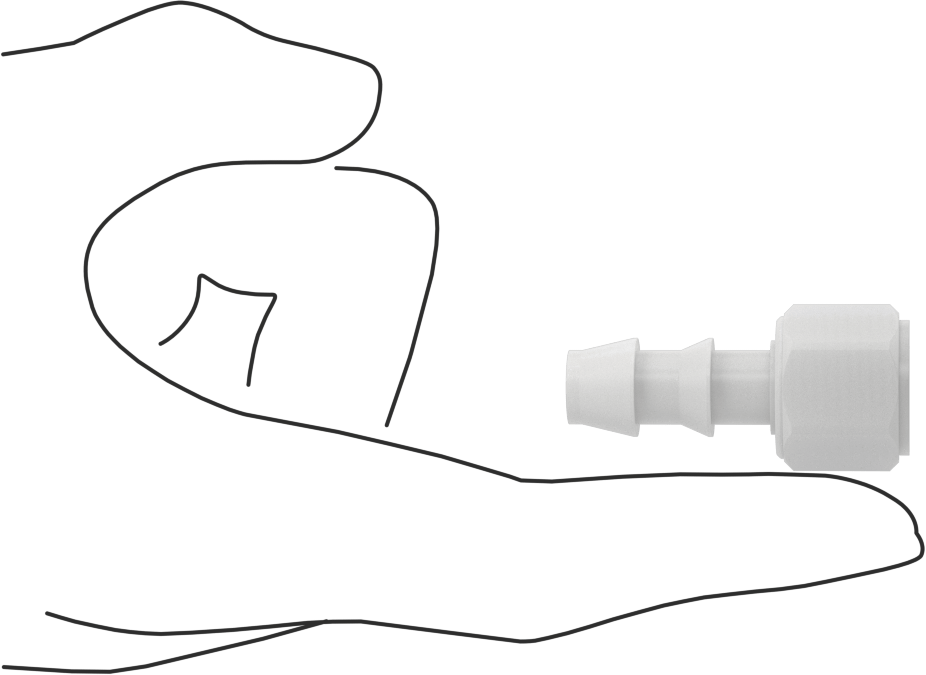 Su için Plastik Takmalı Dikenli Hortum Bağlantı Parçası, Düz Adaptör, 3/8" Hortum İç Çapı x 1/4 NPT Dişi