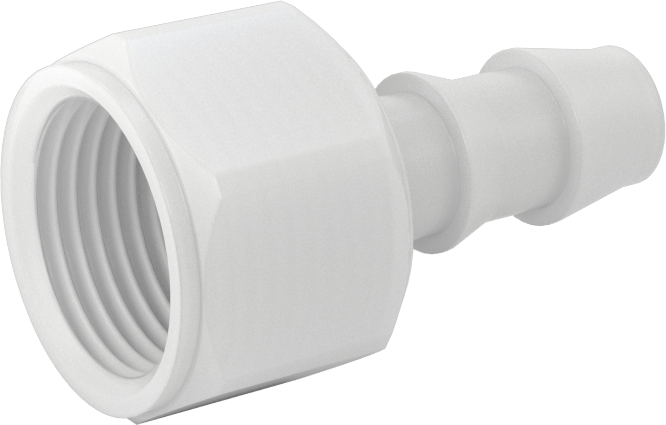 Su için Plastik Takmalı Dikenli Hortum Bağlantı Parçası, Düz Adaptör, 3/8" Hortum İç Çapı x 3/8 NPT Dişi