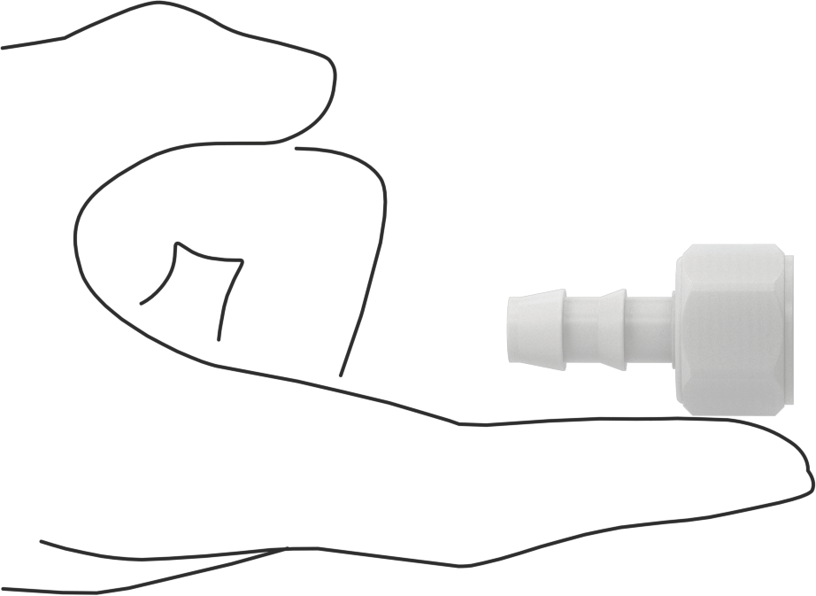 Su için Plastik Takmalı Dikenli Hortum Bağlantı Parçası, Düz Adaptör, 3/8" Hortum İç Çapı x 3/8 NPT Dişi