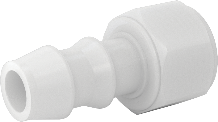 Su için Plastik Takmalı Dikenli Hortum Bağlantı Parçası, Düz Adaptör, 1/2" Hortum İç Çapı x 3/8 NPT Dişi