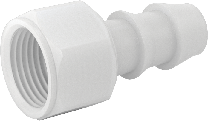 Su için Plastik Takmalı Dikenli Hortum Bağlantı Parçası, Düz Adaptör, 1/2" Hortum İç Çapı x 3/8 NPT Dişi