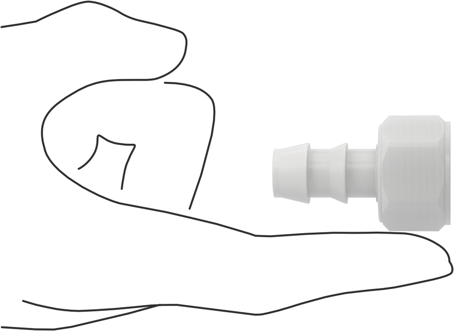 Su için Plastik Takmalı Dikenli Hortum Bağlantı Parçası, Düz Adaptör, 1/2" Hortum İç Çapı x 1/2 NPT Dişi
