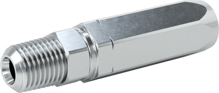 Çinko Kaplı Çelik Vidalı Hidrolik Hortum Bağlantı Elemanı, 1/4" Hortum İç Çapı için Parker 51R Serisi, 1/4 NPT Erkek