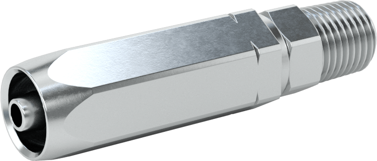 Çinko Kaplı Çelik Vidalı Hidrolik Hortum Bağlantı Elemanı, 1/4" Hortum İç Çapı için Parker 51R Serisi, 1/4 NPT Erkek