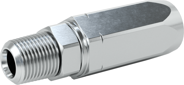 Çinko Kaplı Çelik Vidalı Hidrolik Hortum Bağlantı Elemanı, 3/8" Hortum İç Çapı için Parker 51R Serisi, 3/8 NPTF Erkek