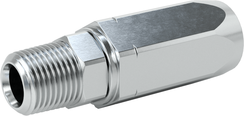 Çinko Kaplı Çelik Vidalı Hidrolik Hortum Bağlantı Elemanı, 1/2" Hortum İç Çapı için Parker 51R Serisi, 1/2 NPTF Erkek