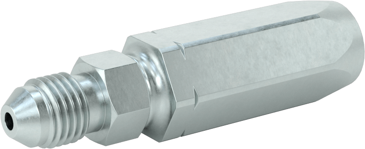 Çinko Kaplı Çelik Vidalı Hidrolik Hortum Bağlantı Elemanı, Parker 51R, 3/16" Hortum İç Çapı, 7/16"-20 Erkek, 37 Derece Genişletme
