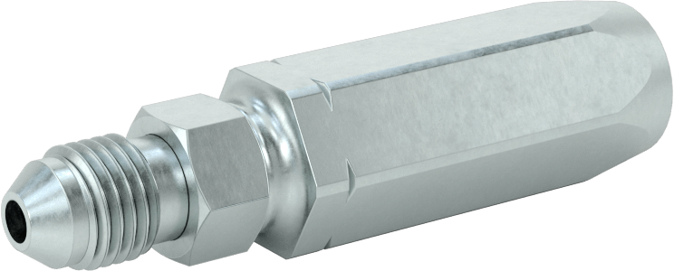 Çinko Kaplı Çelik Vidalı Hidrolik Hortum Bağlantı Elemanı, Parker 51R, 1/4" Hortum İç Çapı, 7/16"-20 Erkek, 37 Derece Genişletme