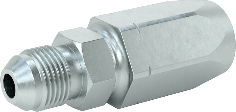 Çinko Kaplı Çelik Vidalı Hidrolik Hortum Bağlantı Elemanı, Parker 51R, 1/2" Hortum İç Çapı, 3/4"-16 Erkek, 37 Derece Genişletme