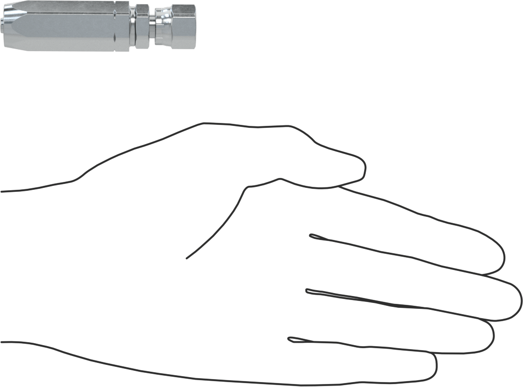 Çinko Kaplı Çelik Vidalı Hidrolik Hortum Bağlantı Elemanı, Parker 51R, 1/4" Hortum İç Çapı, 7/16"-20 Dişi, 37 Derece Genişletme