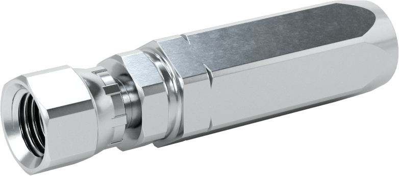 Çinko Kaplı Çelik Vidalı Hidrolik Hortum Bağlantı Elemanı, Parker 51R, 1/4" Hortum İç Çapı, 7/16"-20 Dişi, 37 Derece Genişletme