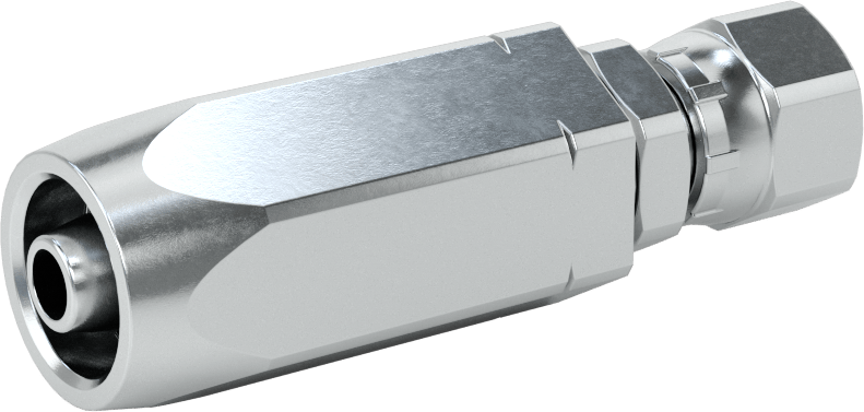 Çinko Kaplı Çelik Vidalı Hidrolik Hortum Bağlantı Elemanı, Parker 51R, 3/8" Hortum İç Çapı, 9/16"-18 Dişi, 37 Derece Genişletme