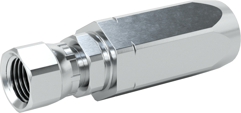 Çinko Kaplı Çelik Vidalı Hidrolik Hortum Bağlantı Elemanı, Parker 51R, 3/8" Hortum İç Çapı, 9/16"-18 Dişi, 37 Derece Genişletme