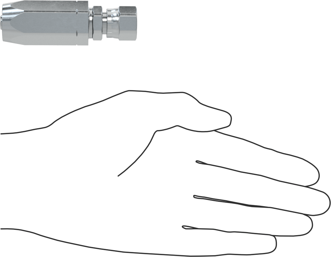 Çinko Kaplı Çelik Vidalı Hidrolik Hortum Bağlantı Elemanı, Parker 51R, 3/8" Hortum İç Çapı, 9/16"-18 Dişi, 37 Derece Genişletme