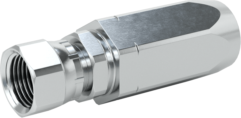 Çinko Kaplı Çelik Vidalı Hidrolik Hortum Bağlantı Elemanı, Parker 51R, 1/2" Hortum İç Çapı, 3/4"-16 Dişi, 37 Derece Genişletme