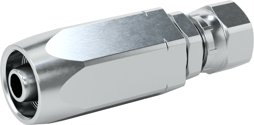 Çinko Kaplı Çelik Vidalı Hidrolik Hortum Bağlantı Elemanı, Parker 51R, 1/2" Hortum İç Çapı, 3/4"-16 Dişi, 37 Derece Genişletme