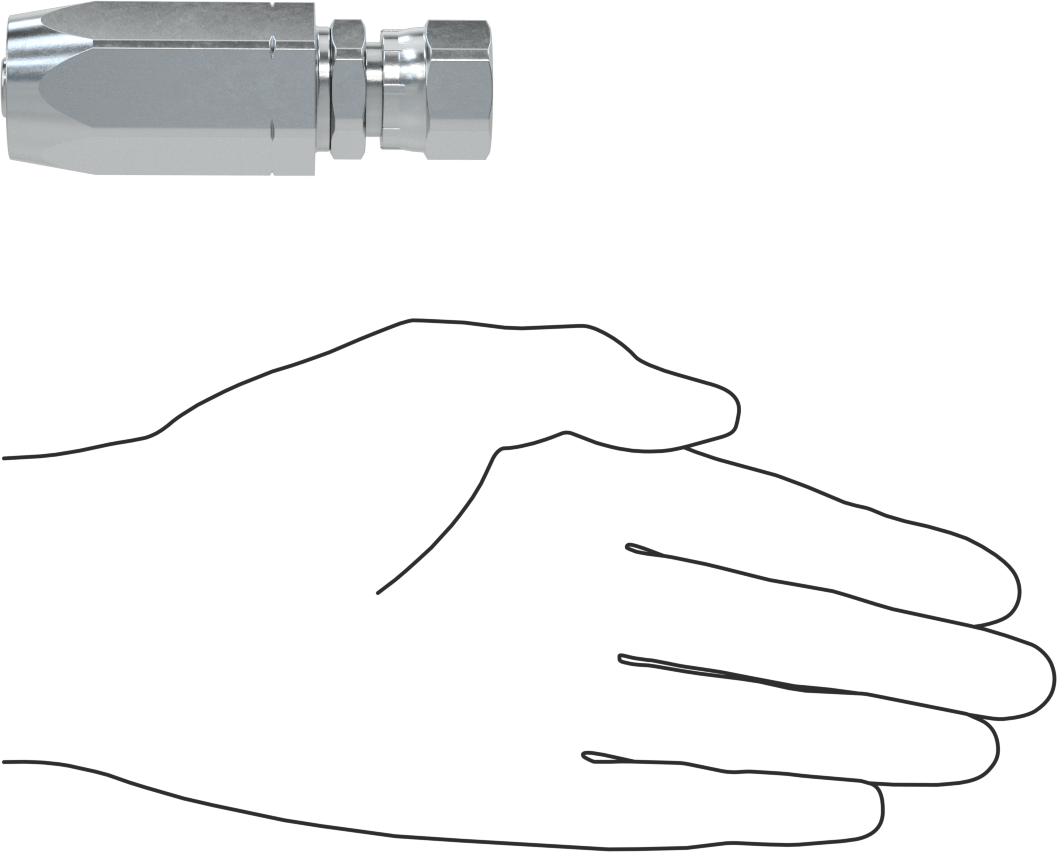 Çinko Kaplı Çelik Vidalı Hidrolik Hortum Bağlantı Elemanı, Parker 51R, 1/2" Hortum İç Çapı, 3/4"-16 Dişi, 37 Derece Genişletme