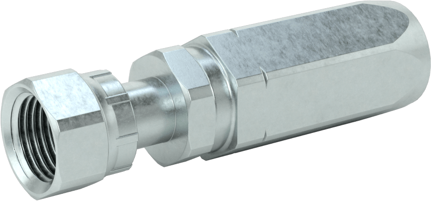 Çinko Kaplı Çelik Vidalı Hidrolik Hortum Bağlantı Elemanı, Parker 51R, 3/8" Hortum İç Çapı, 11/16"-16 O-Ring Yüz Contası