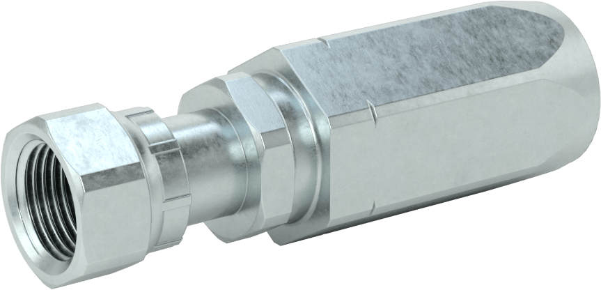 Çinko Kaplı Çelik Vidalı Hidrolik Hortum Bağlantı Elemanı, Parker 51R, 1/2" Hortum İç Çapı, 3/4"-16 O-Ring Yüz Contası