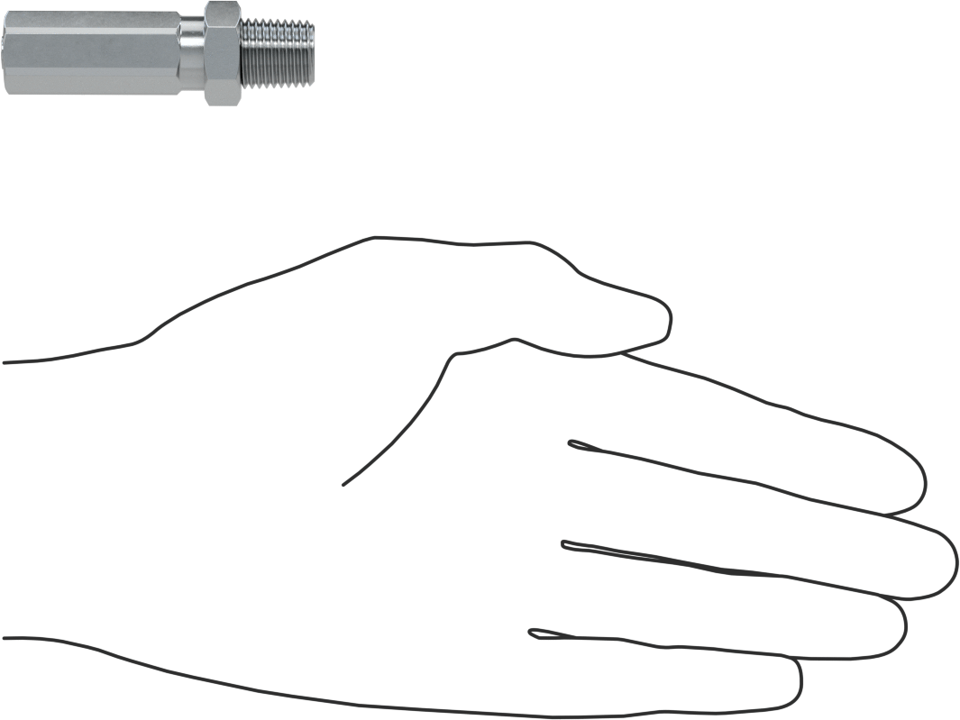 Çinko Kaplı Çelik Vidalı Hidrolik Hortum Bağlantı Elemanı, Parker 42 Serisi, 1/4" Hortum İç Çapı için, 1/4 NPTF Erkek