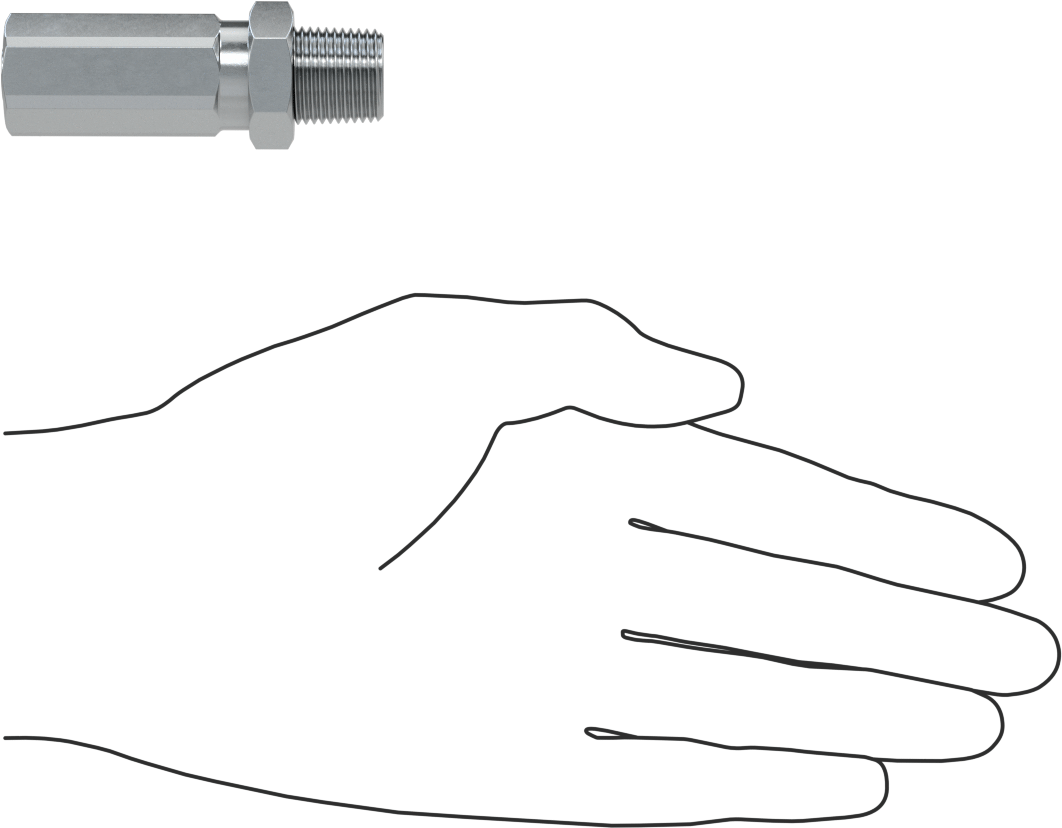 Çinko Kaplı Çelik Vidalı Hidrolik Hortum Bağlantı Elemanı, Parker 42 Serisi, 3/8" Hortum İç Çapı için, 3/8 NPTF Erkek