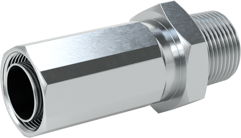 Çinko Kaplı Çelik Vidalı Hidrolik Hortum Bağlantı Elemanı, Parker 42 Serisi, 3/4" Hortum İç Çapı için, 3/4 NPTF Erkek