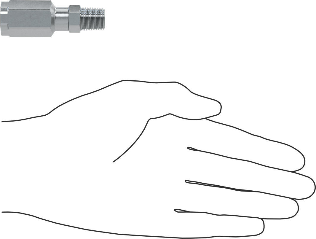Çinko Kaplı Çelik Vidalı Hidrolik Hortum Bağlantı Elemanı, Parker 30 Serisi, 1/4" Hortum İç Çapı için, 1/4 NPTF Erkek