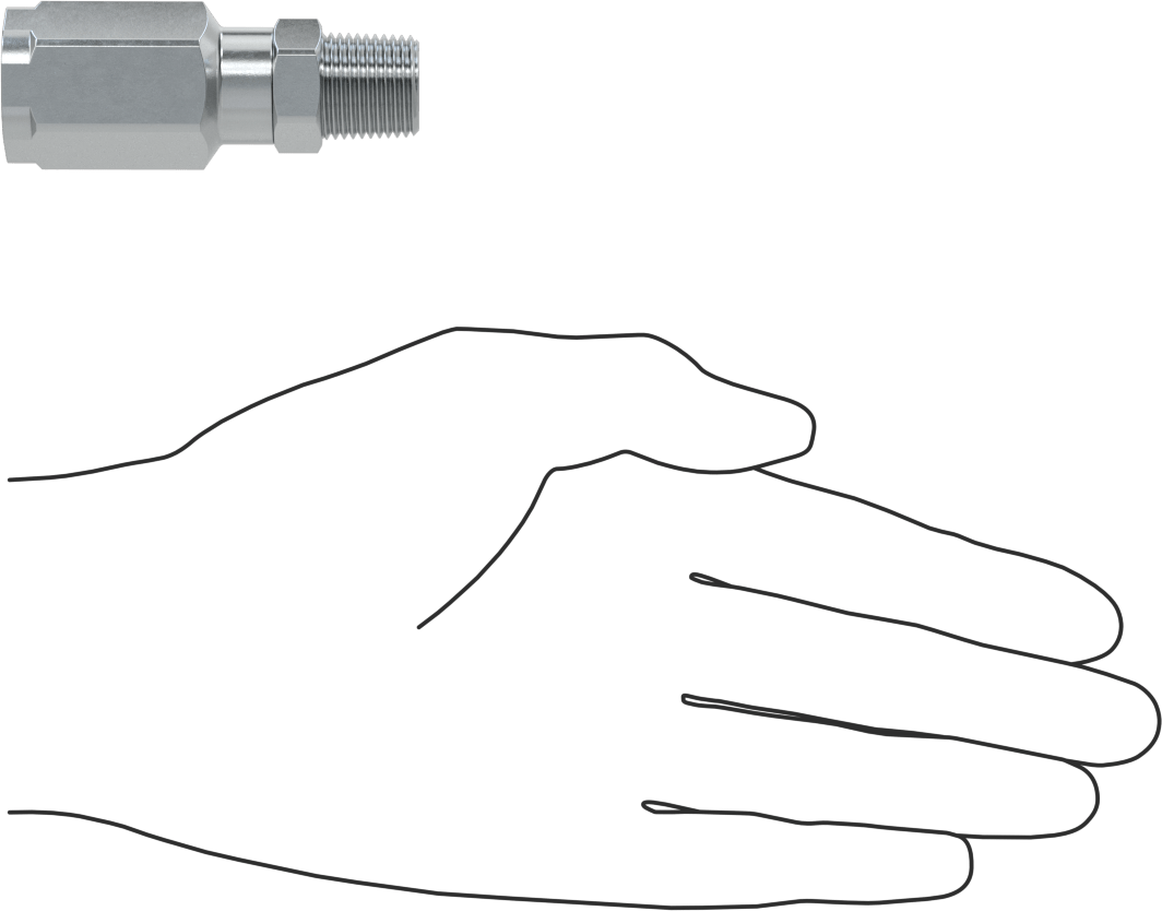 Çinko Kaplı Çelik Vidalı Hidrolik Hortum Bağlantı Elemanı, Parker 30 Serisi, 3/8" Hortum İç Çapı için, 3/8 NPTF Erkek
