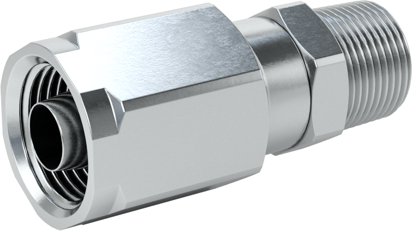 Çinko Kaplı Çelik Vidalı Hidrolik Hortum Bağlantı Elemanı, Parker 30 Serisi, 3/4" Hortum İç Çapı için, 3/4 NPTF Erkek