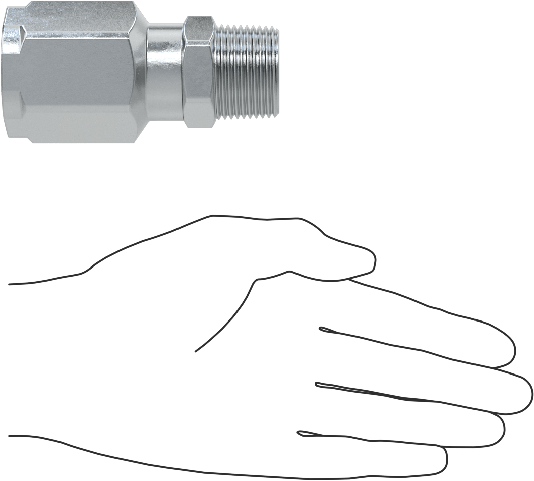 Çinko Kaplı Çelik Vidalı Hidrolik Hortum Bağlantı Elemanı, Parker 30 Serisi, 1" Hortum İç Çapı için, 1 NPTF Erkek