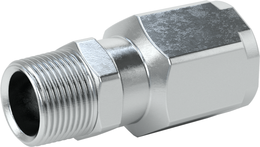 Çinko Kaplı Çelik Vidalı Hidrolik Hortum Bağlantı Elemanı, Parker 30 Serisi, 1" Hortum İç Çapı için, 1 NPTF Erkek