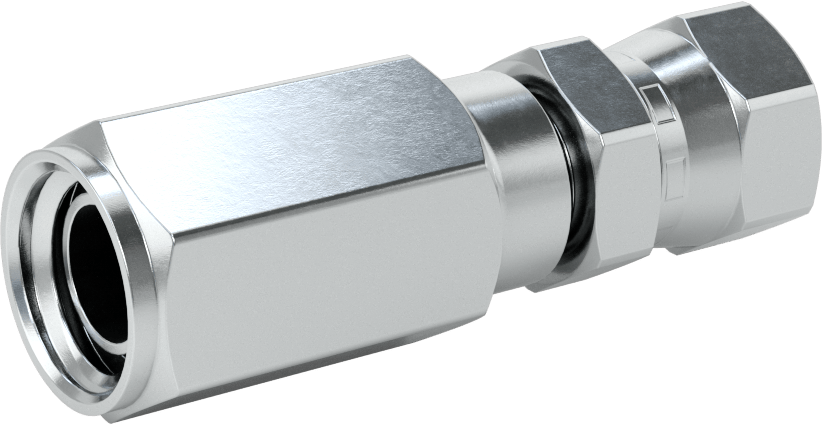 Çinko Kaplı Çelik Vidalı Hidrolik Hortum Bağlantı Elemanı, Parker 42, 1/2" Hortum İç Çapı, 3/4"-16 Dişi, 37 Derece Dişi Konik