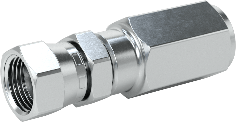 Çinko Kaplı Çelik Vidalı Hidrolik Hortum Bağlantı Elemanı, Parker 42, 1/2" Hortum İç Çapı, 3/4"-16 Dişi, 37 Derece Dişi Konik