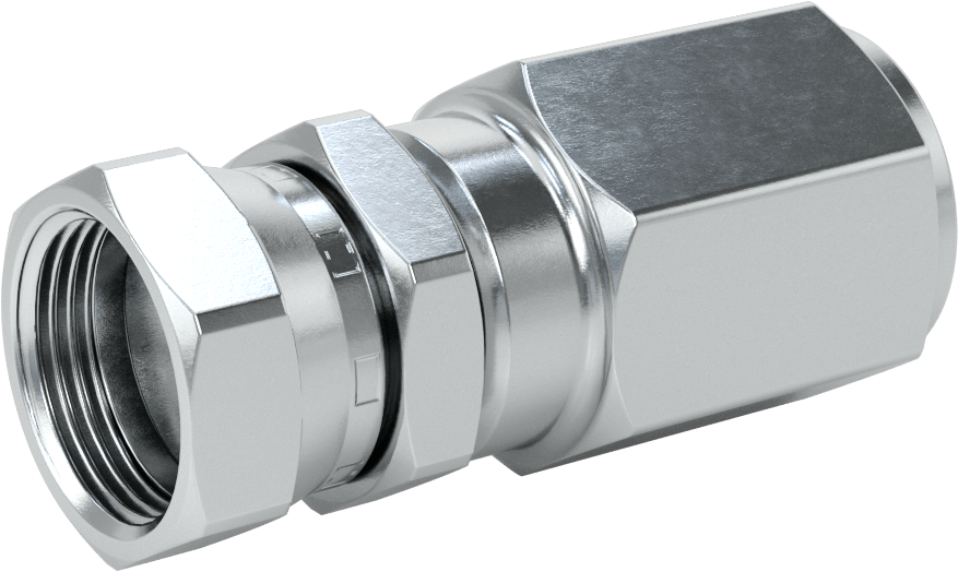 Çinko Kaplı Çelik Vidalı Hidrolik Hortum Bağlantı Elemanı, Parker 42, 1" Hortum İç Çapı, 1-5/16"-12 Dişi, 37 Derece Genişletme