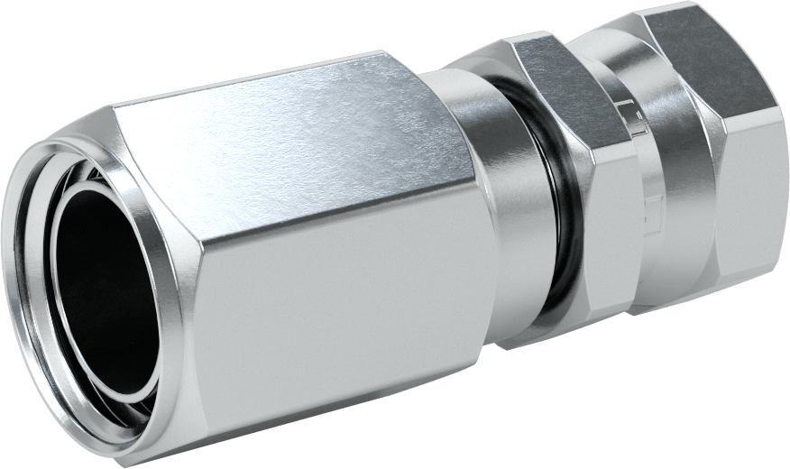 Çinko Kaplı Çelik Vidalı Hidrolik Hortum Bağlantı Elemanı, Parker 42, 1" Hortum İç Çapı, 1-5/16"-12 Dişi, 37 Derece Genişletme