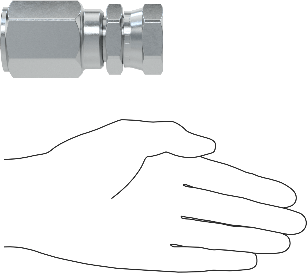 Çinko Kaplı Çelik Vidalı Hidrolik Hortum Bağlantı Elemanı, Parker 42, 1" Hortum İç Çapı, 1-5/16"-12 Dişi, 37 Derece Genişletme