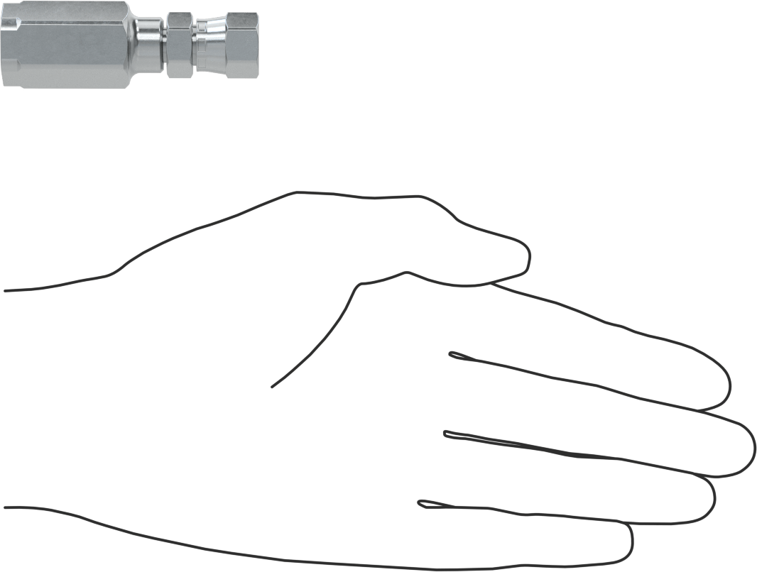 Çinko Kaplı Çelik Vidalı Hidrolik Hortum Bağlantı Elemanı, Parker 30, 1/4" Hortum İç Çapı, 7/16"-20 Dişi, 37 Derece Genişletme