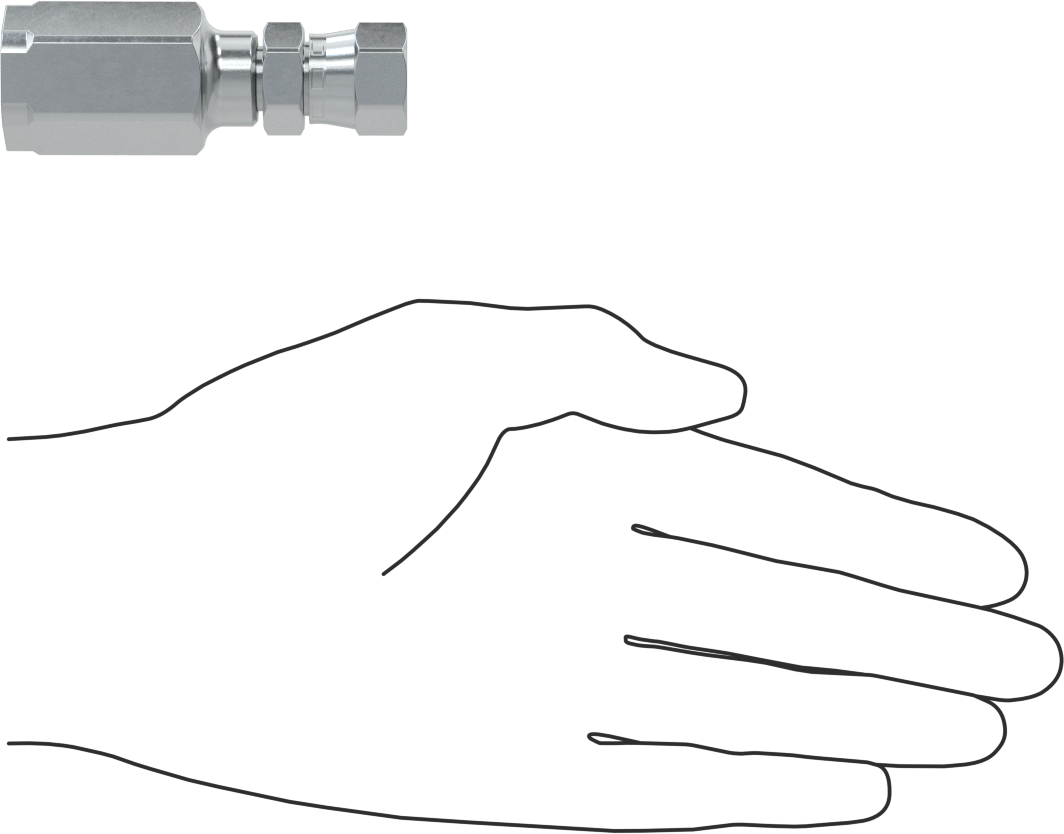 Çinko Kaplı Çelik Vidalı Hidrolik Hortum Bağlantı Elemanı, Parker 30, 3/8" Hortum İç Çapı, 9/16"-18 Dişi, 37 Derece Genişletme