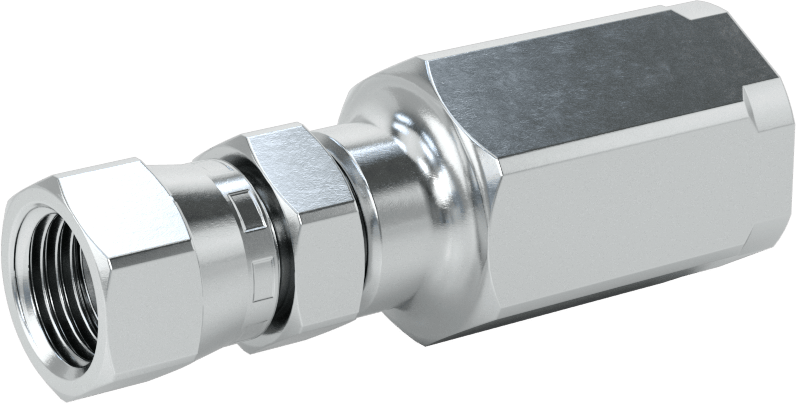 Çinko Kaplı Çelik Vidalı Hidrolik Hortum Bağlantı Elemanı, Parker 30, 3/8" Hortum İç Çapı, 9/16"-18 Dişi, 37 Derece Genişletme