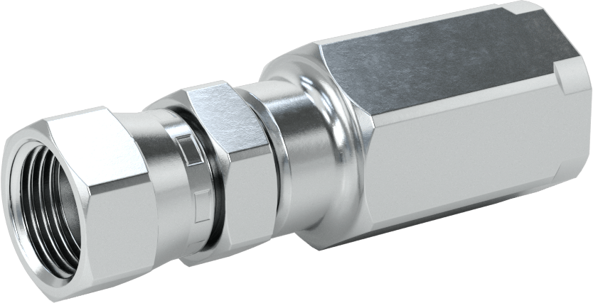 Çinko Kaplı Çelik Vidalı Hidrolik Hortum Bağlantı Elemanı, Parker 30, 1/2" Hortum İç Çapı, 3/4"-16 UNF, 37 Derece Dişi Konik