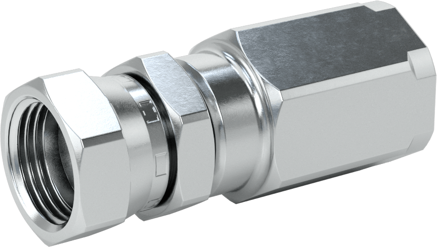 Çinko Kaplı Çelik Vidalı Hidrolik Hortum Bağlantı Elemanı, Parker 30, 3/4" Hortum İç Çapı, 1-1/16"-12 Dişi, 37 Derece Genişletme
