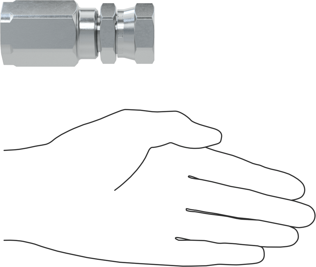 Çinko Kaplı Çelik Vidalı Hidrolik Hortum Bağlantı Elemanı, Parker 30, 3/4" Hortum İç Çapı, 1-1/16"-12 Dişi, 37 Derece Genişletme