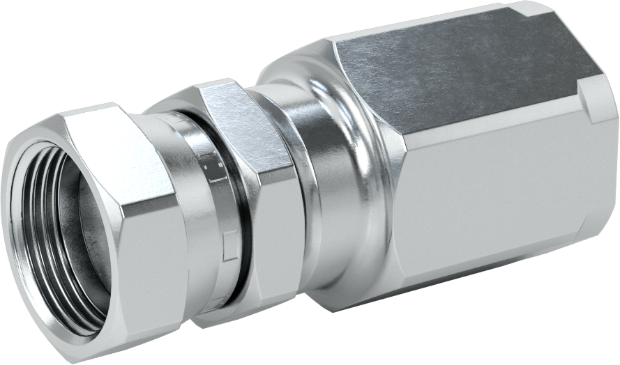 Çinko Kaplı Çelik Vidalı Hidrolik Hortum Bağlantı Elemanı, Parker 30, 1" Hortum İç Çapı, 1-5/16"-12 Dişi, 37 Derece Genişletme