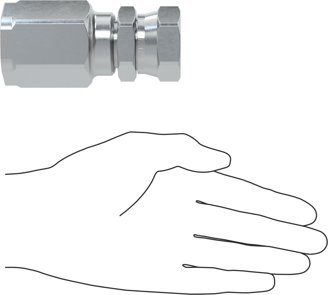 Çinko Kaplı Çelik Vidalı Hidrolik Hortum Bağlantı Elemanı, Parker 30, 1" Hortum İç Çapı, 1-5/16"-12 Dişi, 37 Derece Genişletme