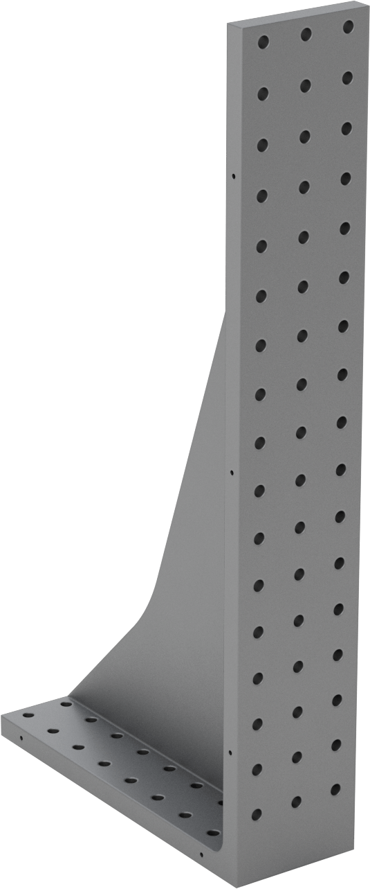 Montaj Delikli Açılı Plaka, Standart Tolerans, 221 mm Uzunluk x 75 mm Genişlik x 446 mm Yükseklik